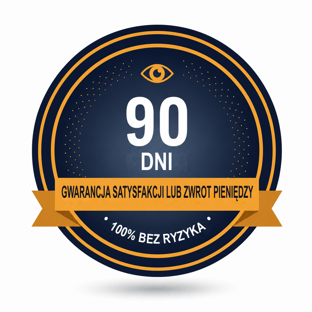 Pieczęć 90-dniowej gwarancji satysfakcji lub zwrotu pieniędzy
